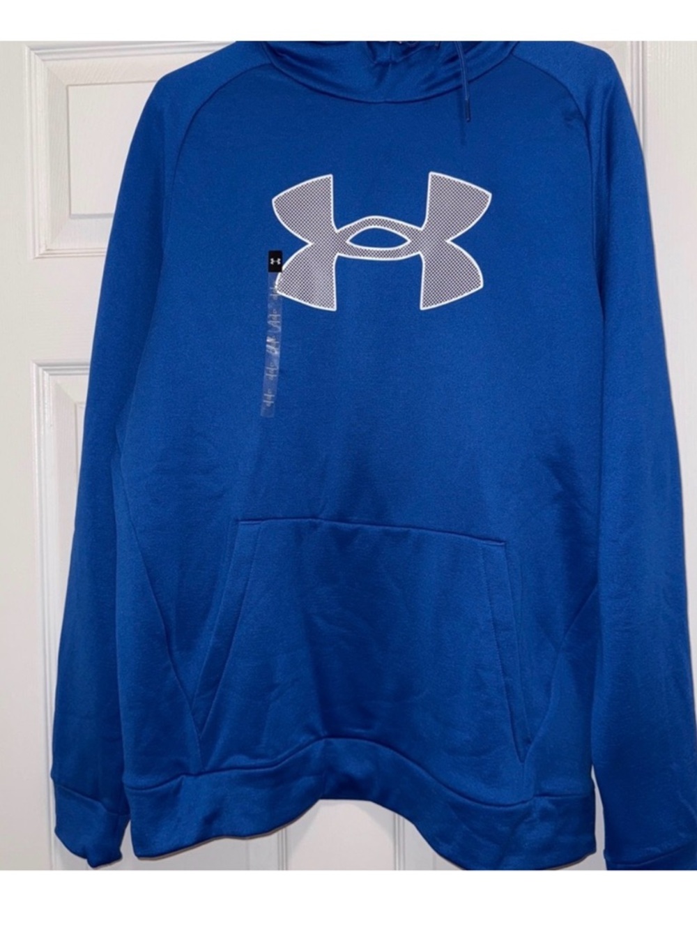 Under Armour Men’s Royal Blue Pullover Hoodie with White Logo